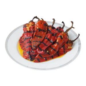 Piments rouges grillés